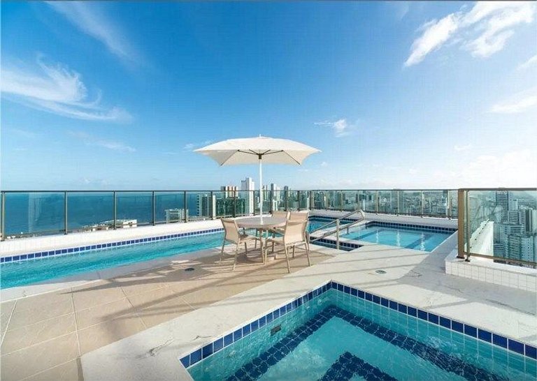 Flat de 2 quartos no Beach Class Conselheiro | BCC 605