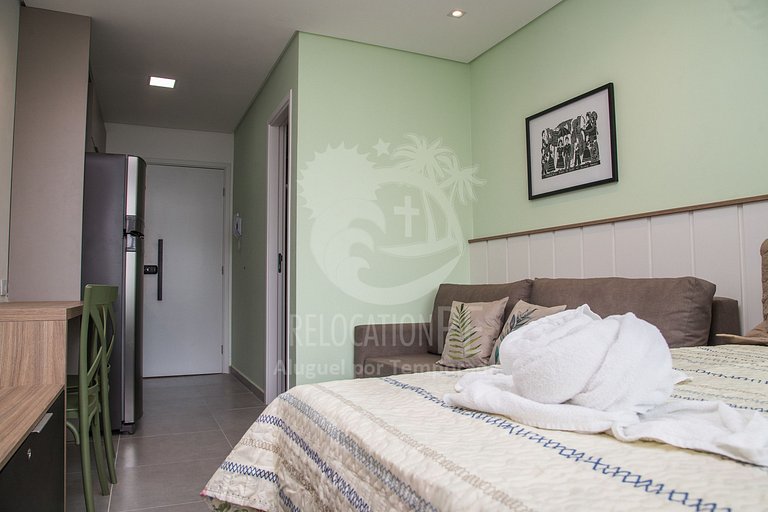 Incrível flat de 01 quarto com varanda - 103 - Villa del Por