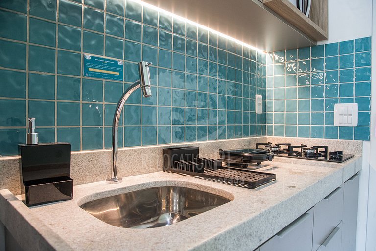 Incrível flat de 01 quarto com varanda - 103 - Villa del Por