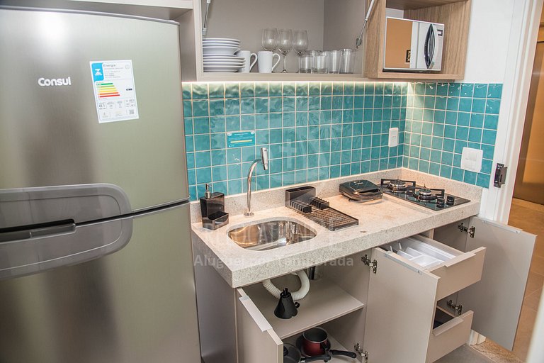 Villa del Porto 103 | Flat com Varanda em Porto de Galinhas