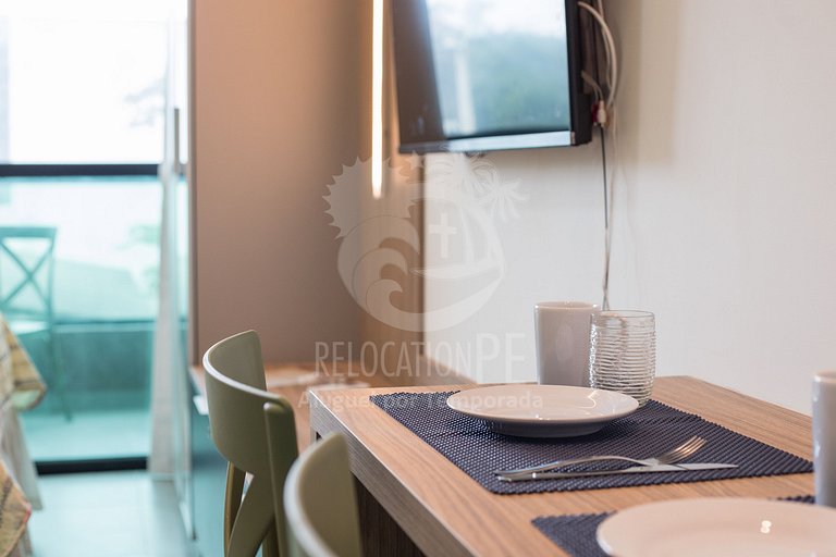 Villa del Porto 101 | Flat com Varanda em Porto de Galinhas