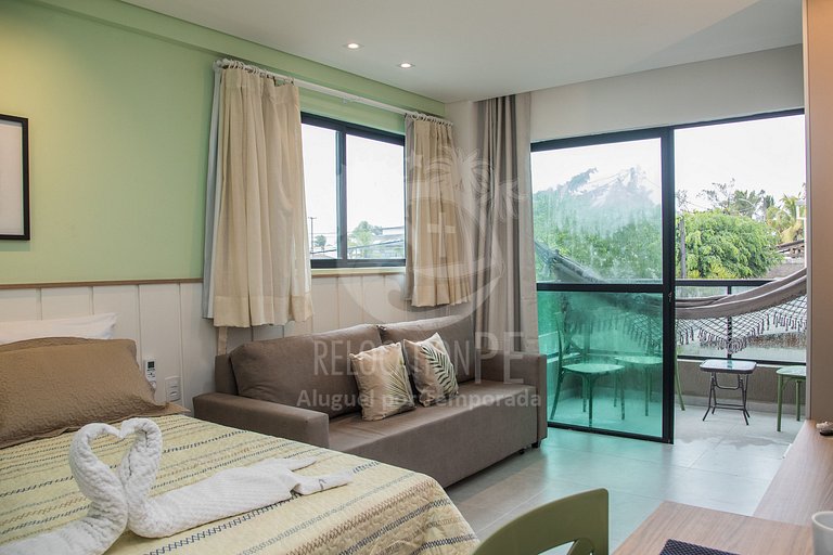 Villa del Porto 101 | Flat com Varanda em Porto de Galinhas