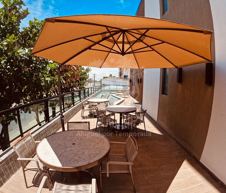 Villa del Porto 101 | Flat com Varanda em Porto de Galinhas