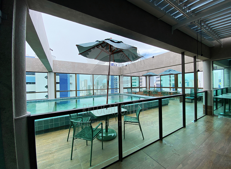 Rooftop 470 - Flat 1407 Completo em Boa Viagem