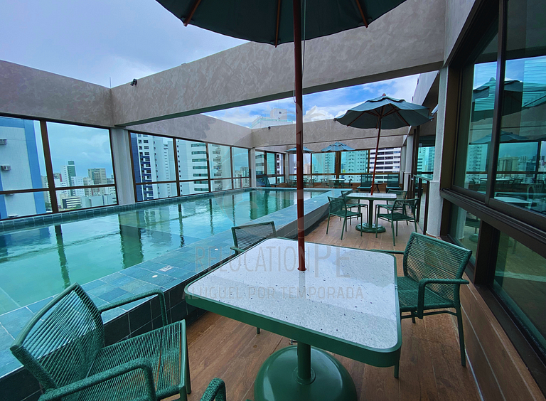 Rooftop 470 - Flat 1407 Completo em Boa Viagem