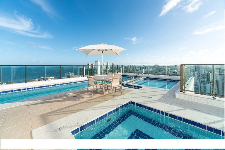 Flat de 2 quartos no Beach Class Conselheiro | BCC 605