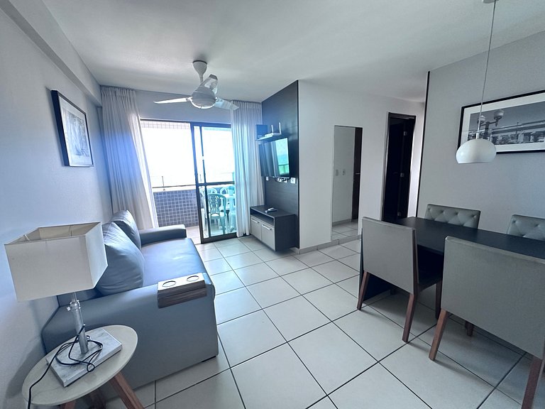 Beach Class Conselheiro - Flat de luxo no 24º andar em Boa V