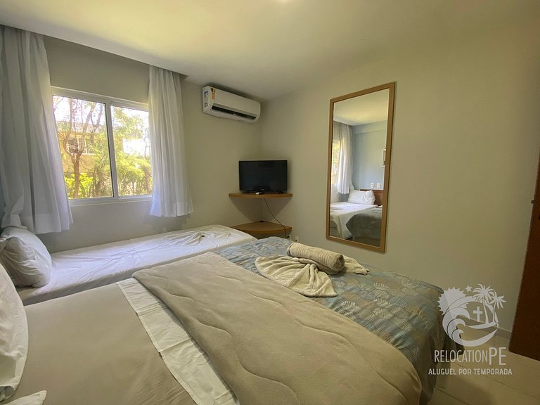 Marupiara Suítes Resort 117 | Flat Vista Mar em Muro Alto