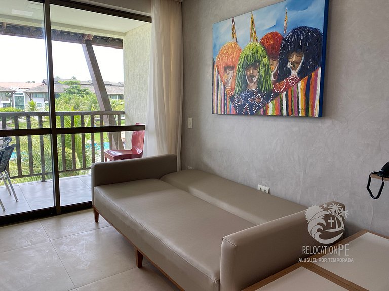Beach Class Muro Alto 2302 | Flat Sofisticado 2 Suítes