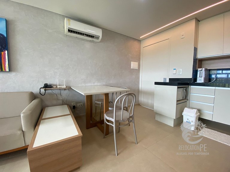 Beach Class Muro Alto 2302 | Flat Sofisticado 2 Suítes