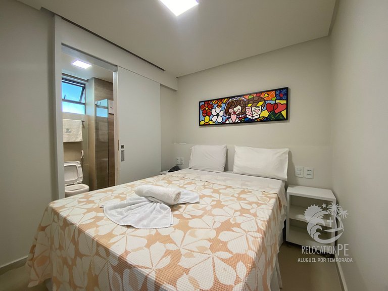 Beach Class Muro Alto 2302 | Flat Sofisticado 2 Suítes