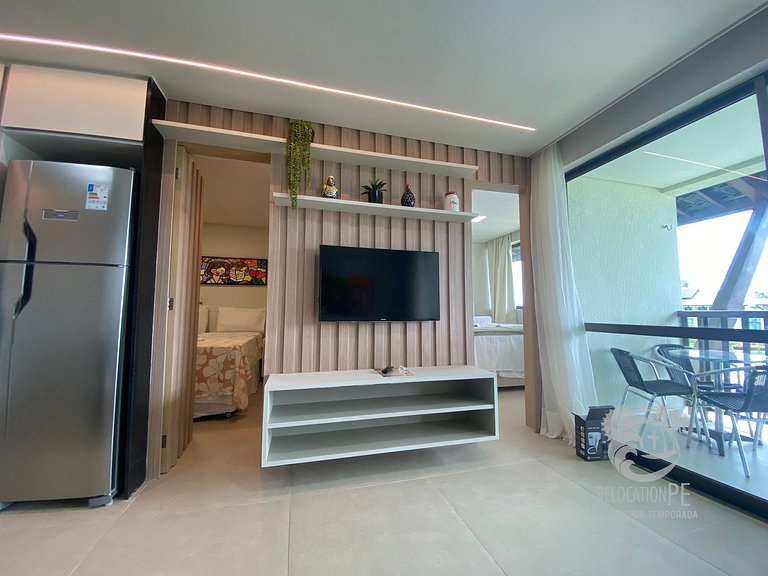Beach Class Muro Alto 2302 | Flat Sofisticado 2 Suítes