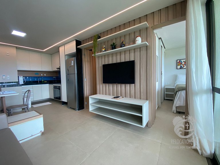 Beach Class Muro Alto 2302 | Flat Sofisticado 2 Suítes