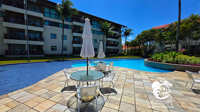 Marulhos Resort 403E | Flat Vista Piscinas em Muro Alto