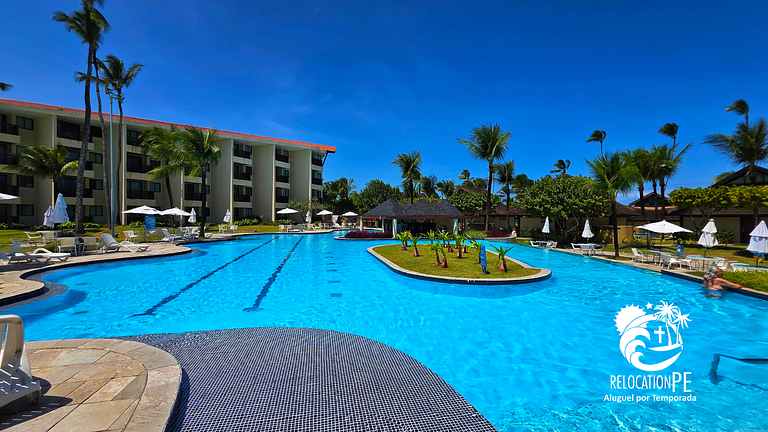 Marulhos Resort 403E | Flat Vista Piscinas em Muro Alto