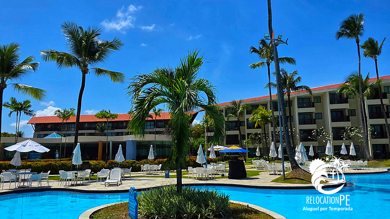Marulhos Resort 403E | Flat Vista Piscinas em Muro Alto