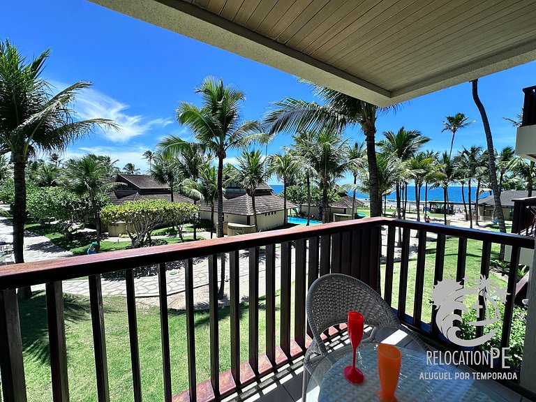 Marulhos Resort 207 Bloco Beira-mar | Flat Vista Mar em Muro