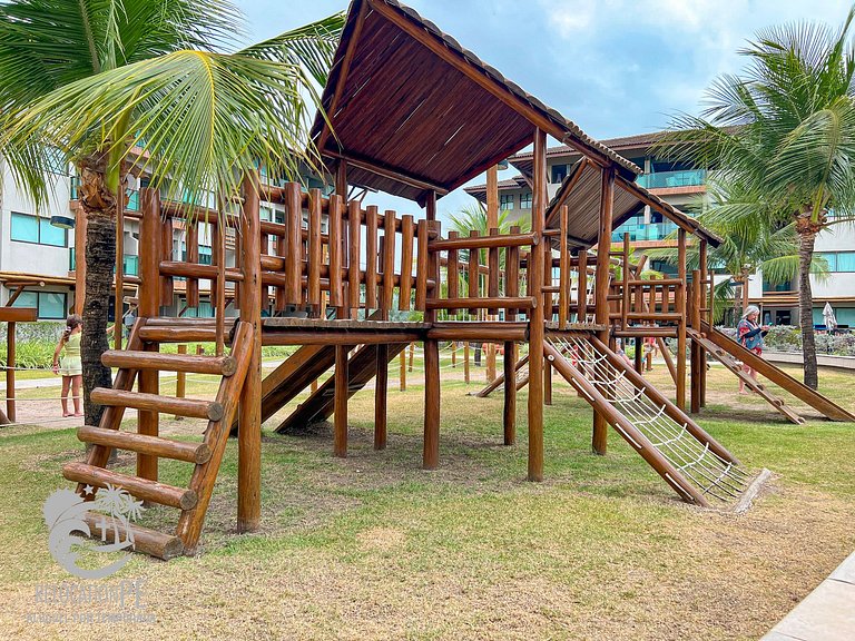 Flat em condomínio Pé na areia na melhor região de Muro Alto