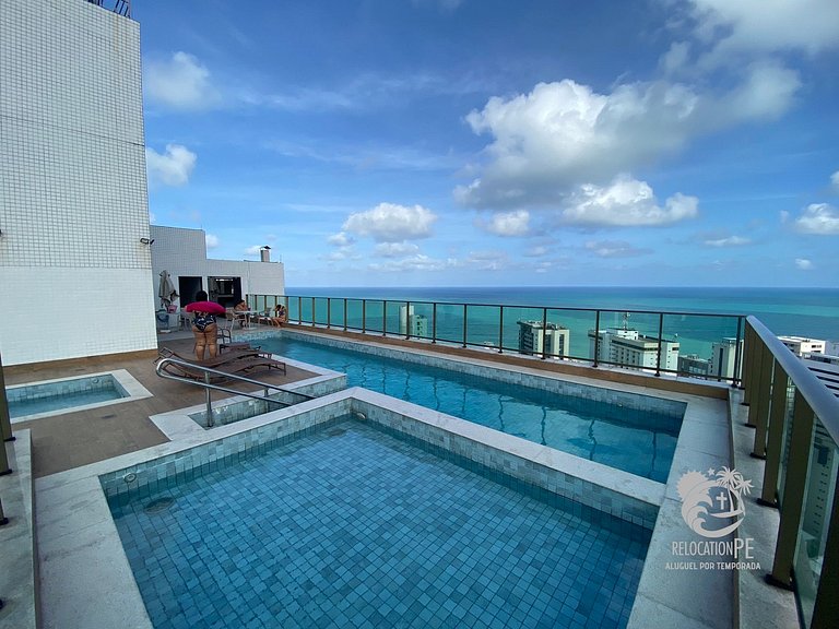 Beach Class Conselheiro 2405 | Flat Vista Mar 2 Quartos