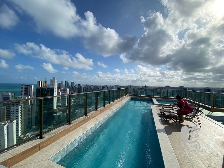 Beach Class Conselheiro 605 | Elegante Flat 2 Quartos