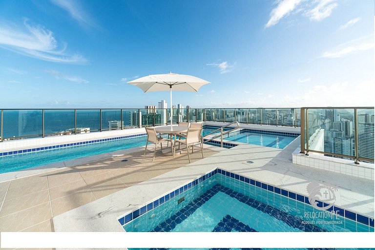 Beach Class Conselheiro 2405 | Flat Vista Mar 2 Quartos