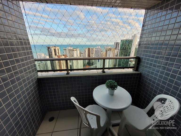 Beach Class Conselheiro 2405 | Flat Vista Mar 2 Quartos