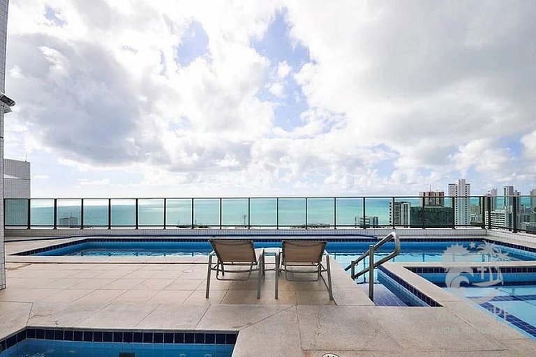 Beach Class Conselheiro 605 | Elegante Flat 2 Quartos