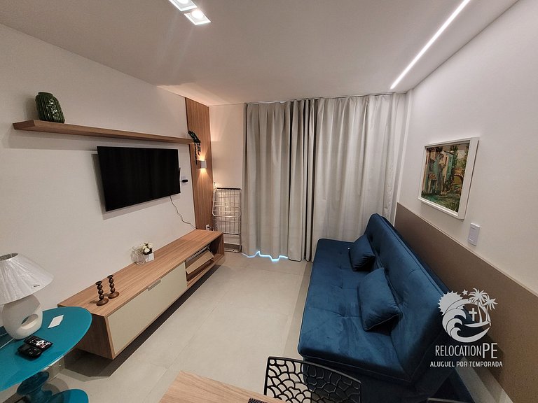 Porto Beijupirá Exclusive 05 | Flat Charmoso no Centro de Po