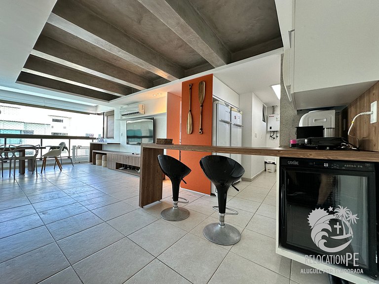 Ekoara Residence A405 | Apartamento Duplex Sky Pé na Areia e