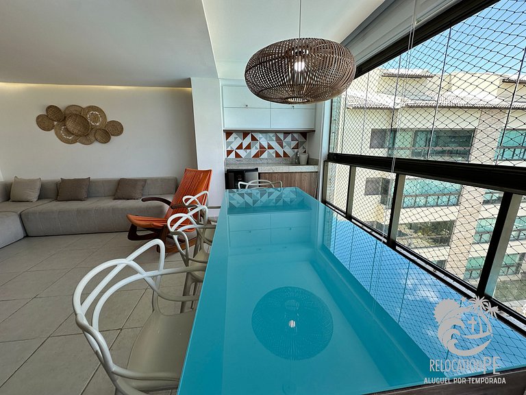 Ekoara Residence A405 | Apartamento Duplex Sky Pé na Areia e