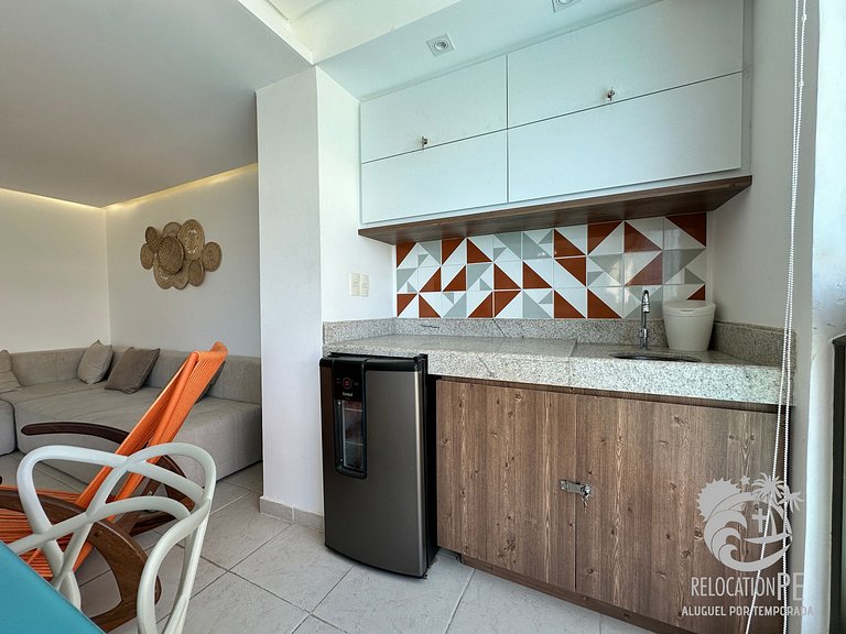 Ekoara Residence A405 | Apartamento Duplex Sky Pé na Areia e