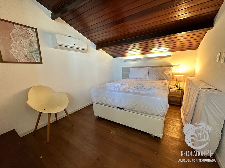 Ekoara Residence A405 | Apartamento Duplex Sky Pé na Areia e