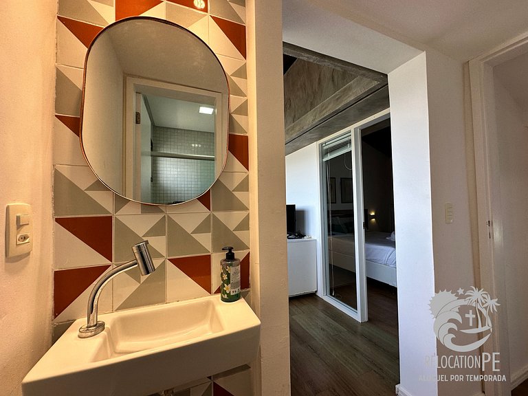 Ekoara Residence A405 | Apartamento Duplex Sky Pé na Areia e