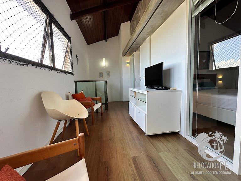 Ekoara Residence A405 | Apartamento Duplex Sky Pé na Areia e