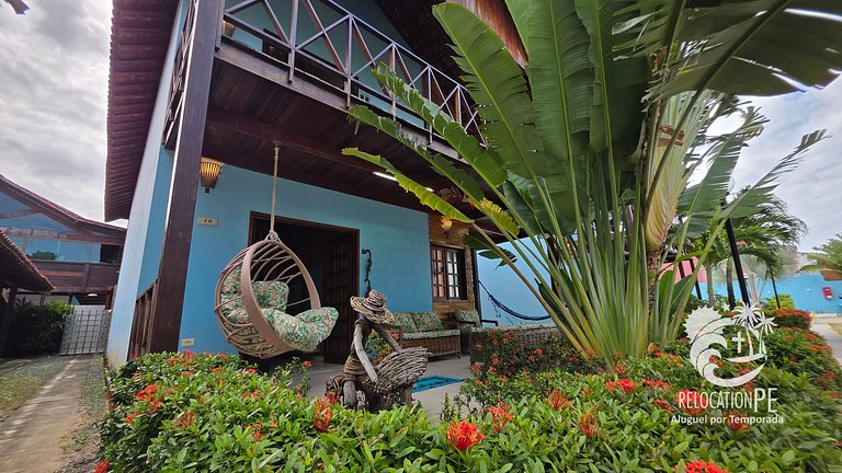 Village 3 | Casa com 4Q Hidromassagem em Carneiros