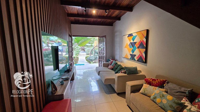 Village 3 | Casa com 4Q Hidromassagem em Carneiros