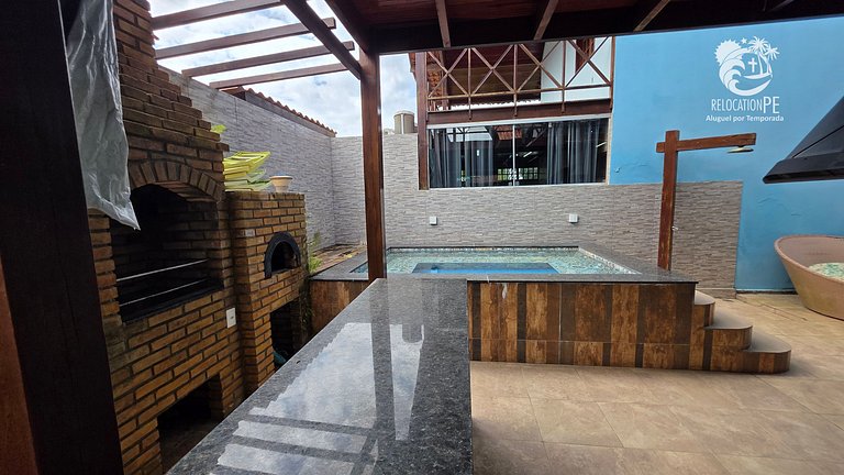 Village 3 | Casa com 4Q Hidromassagem em Carneiros