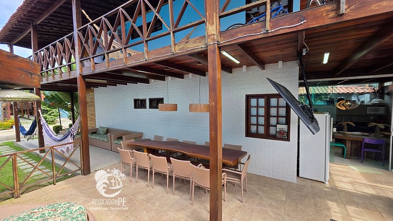 Village 3 | Casa com 4Q Hidromassagem em Carneiros