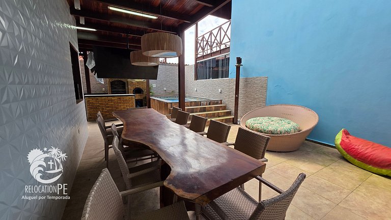 Village 3 | Casa com 4Q Hidromassagem em Carneiros