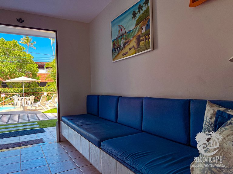 Casa com 2 quartos a 50m do mar no Merepe Residence - Porto