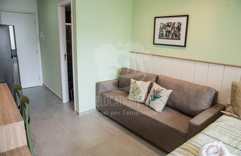 Flat 01 quarto com varanda - Villa del Porto (Flat Maracatu1