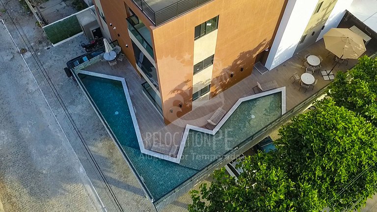 Flat 02 quartos com varanda - Villa del Porto (Flat Sunset 3